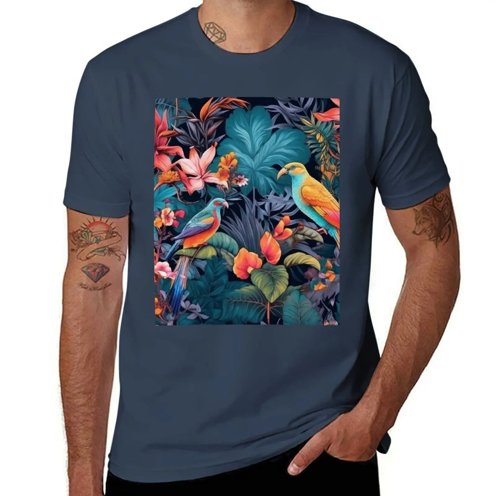 

Costa Symphony: of Vibrant Tropical Birds Rica T-Shirt Big and Tall Gym T-Shirt