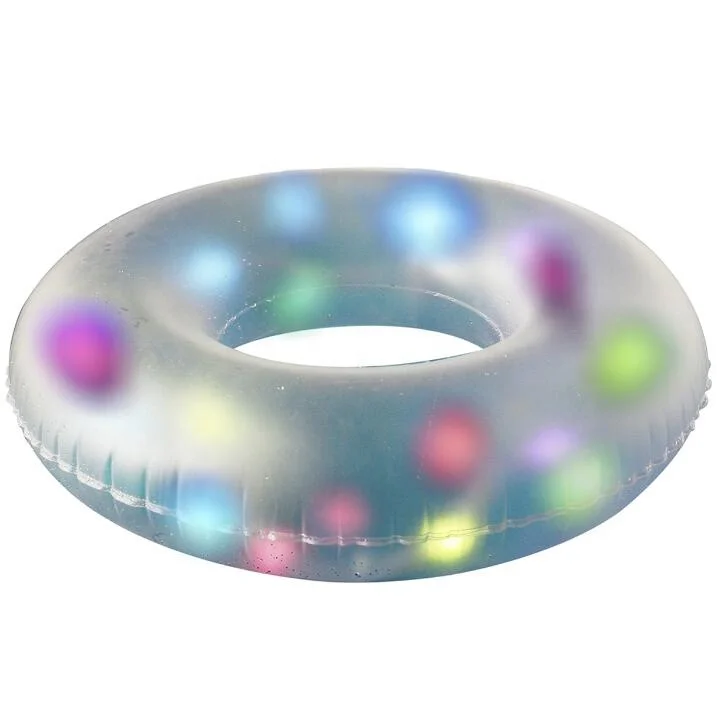 

Надувной плавательный круг с LED-подсветкой, 43 дюйма, светящийся круглый плотик из ПВХ для взрослых