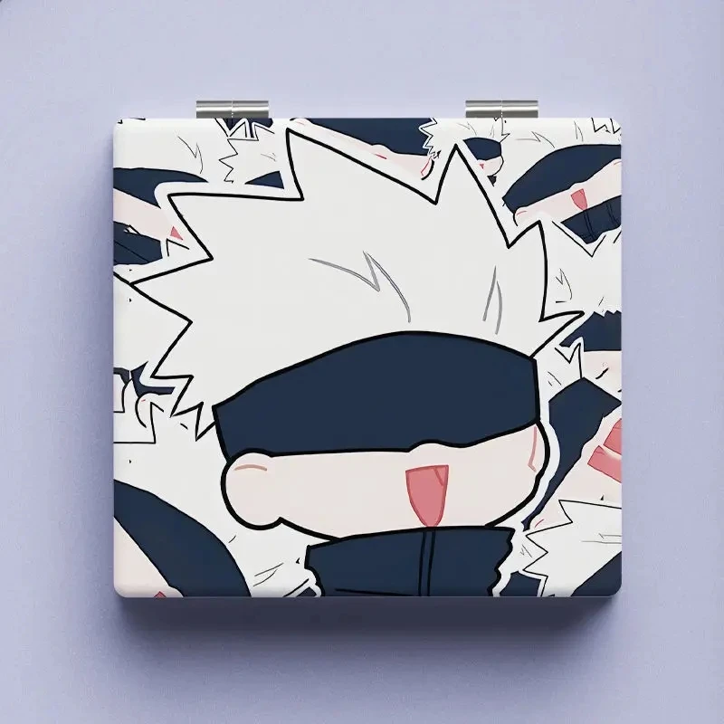 Anime Jujutsu Kaisen Gojou Satoru Inumaki Toge Student Folding Mirror Cosplay Portable Makeup Mirror Dual Purpose Magnifying