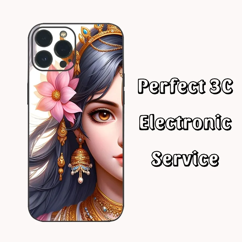 Lord Krishna Radha Phone Case  For iPhone15 14 13 12 Mini 11 Pro XS Max X XR SE5 6 7 8 Plus Soft Silicone Cover