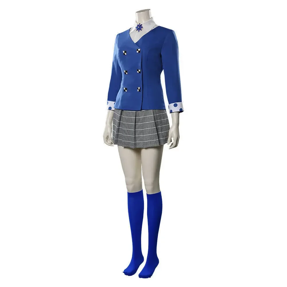 Costume de cosplay Heathers Veronica Sawyer pour femmes adultes, jupe de scène pour filles, uniforme d'Halloween imbibé, tenue de performance, film