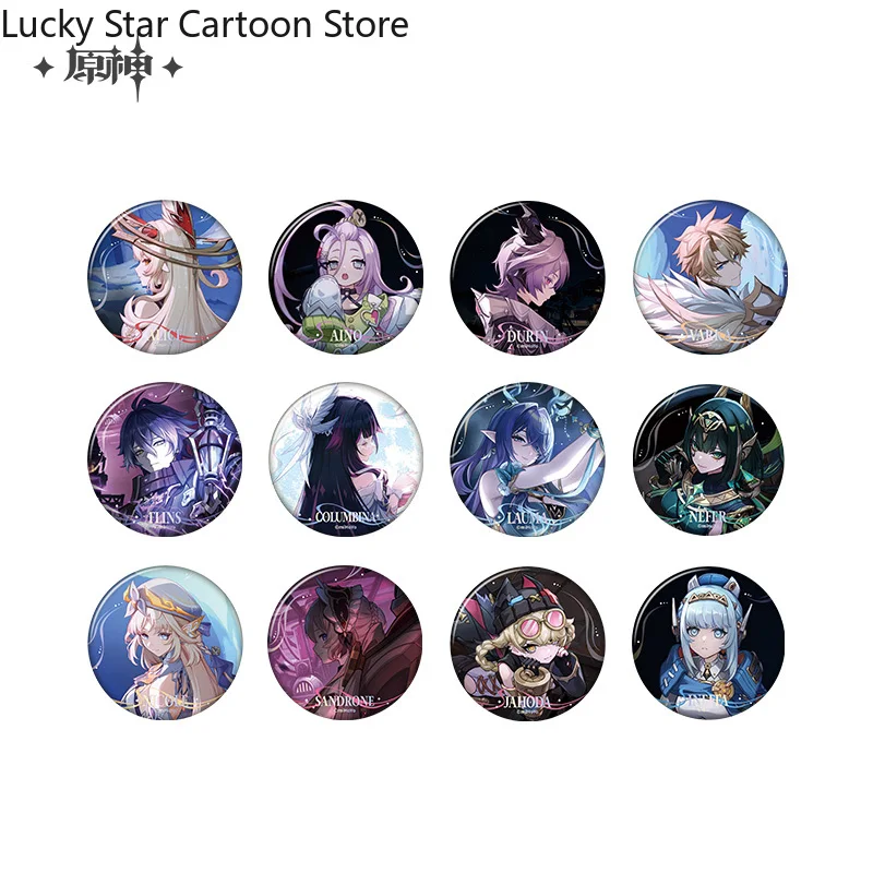 Mercancía oficial MiHoYo Original Sunsyea Genshin Impact serie insignia Cosplay Kiryll Chudomirovich Flins Durin Nicole Reeyn regalo