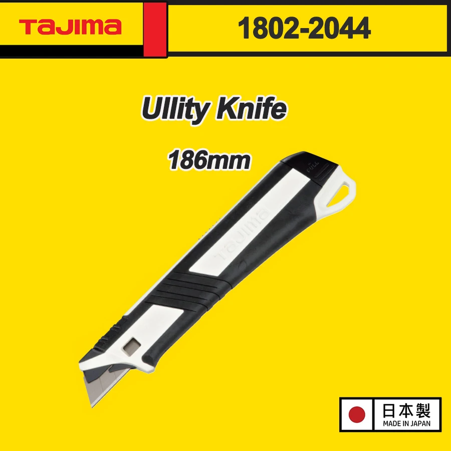 

TAJIMA Multi-purpose Ullity Knife with Replaceable L-type Blade Cutting Carpets Wallpaper Automatic Retractable Knife 1802-2044