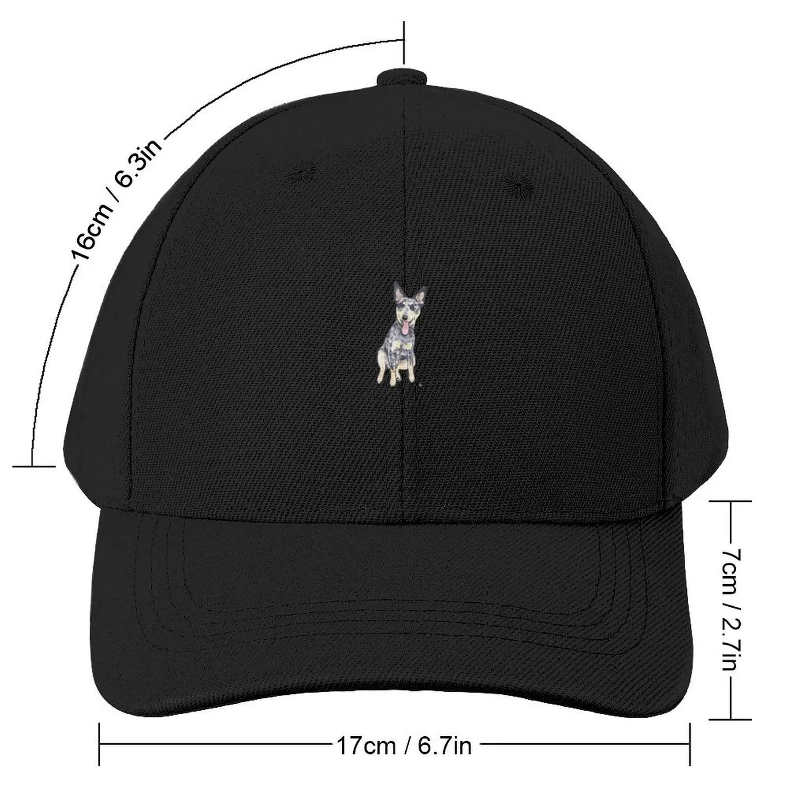 Blue Heeler Illustration Baseball Cap Mountaineering hiking hat Wild Ball Hat Golf Wear Hats Woman Men's