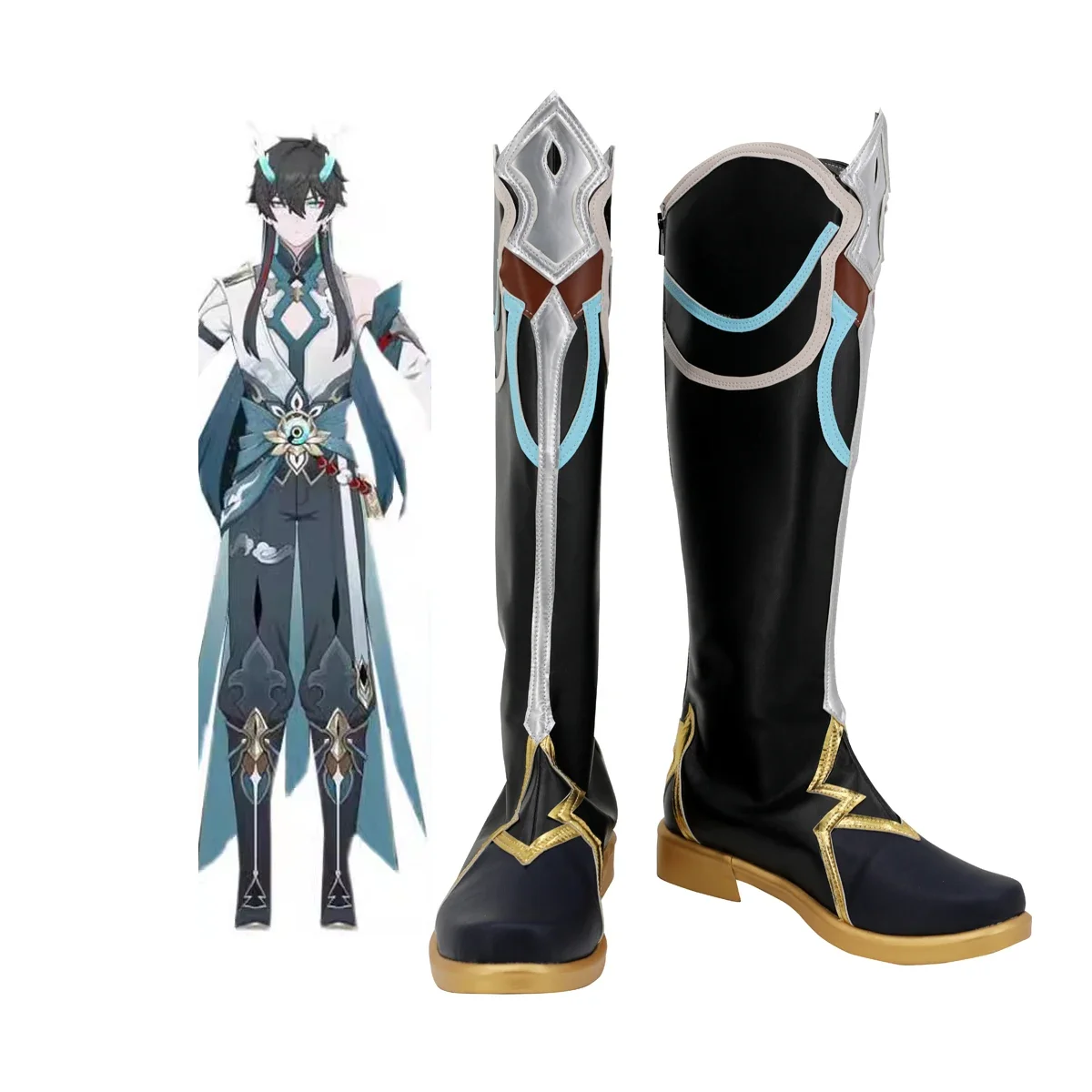 Honkai Star Rail Dan Heng·Imbibitor Lunae Cosplay Boots Customized Leather Shoes Any Size