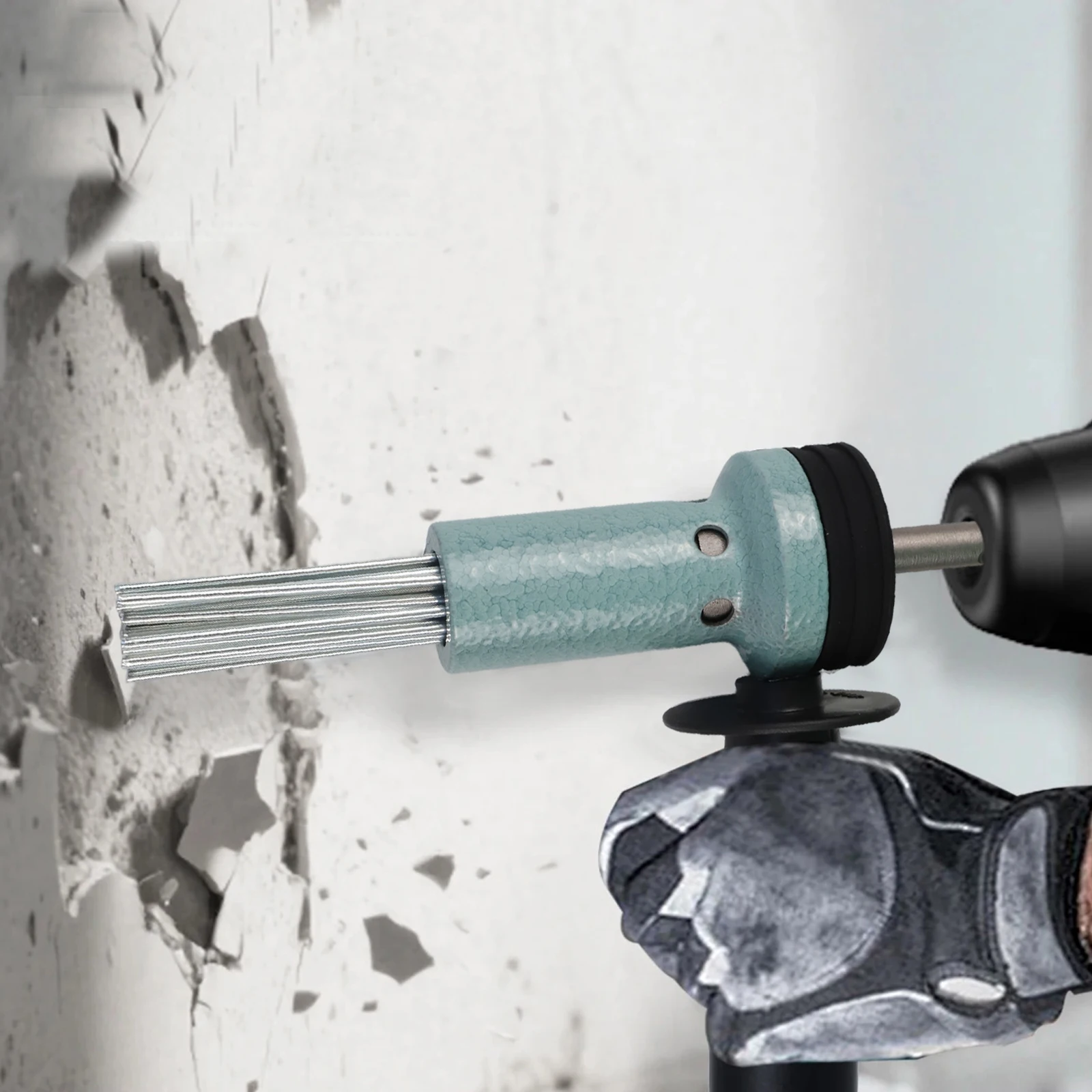 

Heavy Duty Electric Hammer Needle Scaler Adapter SDS Compatible for Rust Removal Cleaning Concrete and Masonry Drilling