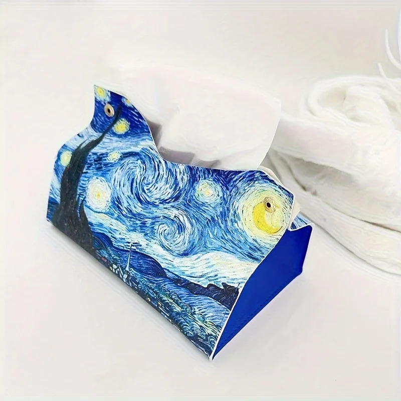 1pc Van Gogh Starry Sky Paper Tissue Storage Box Paper Special