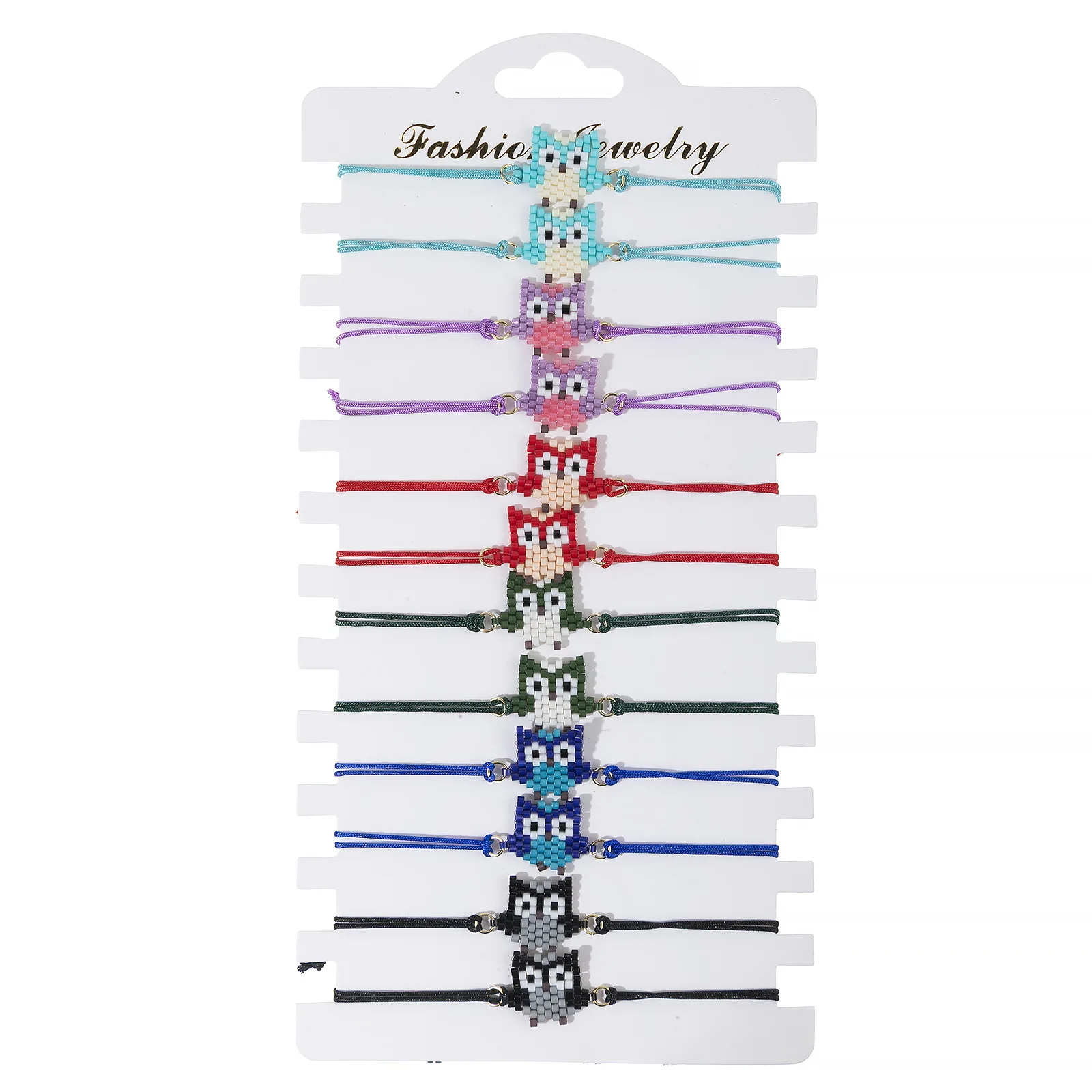 

ZGMXR Rice bead bracelet Owl Adjustable Fashion Simple Handmade weaving Woman Pattern Bohemia Beaded bracelet