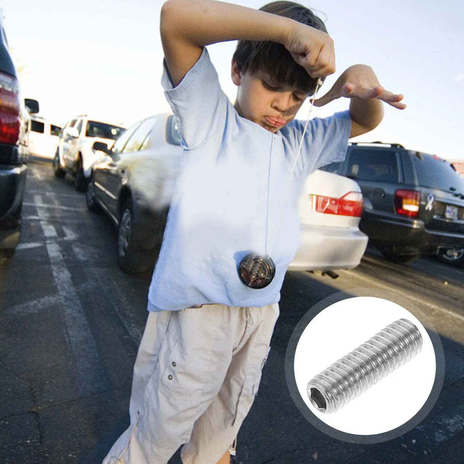 

10pcs Yoyo Screw Set Heavy Duty Metal Precision Fit Hex Socket Head Cap Flat Point Grub Bolts For Various Yoyo Metric Machine