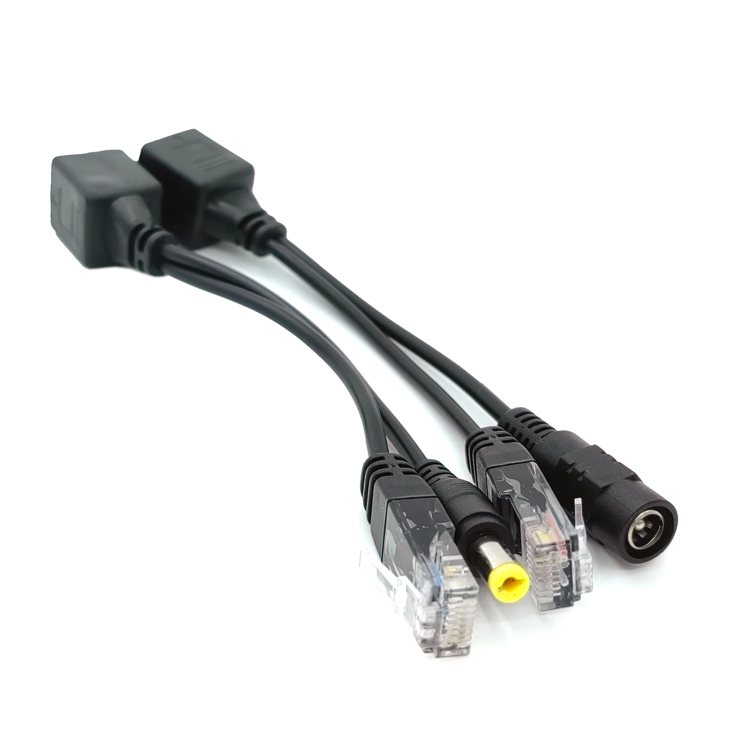 JIENUO POE Adapter Cable RJ45 Injector Splitter Network Power over Ethernet PoE Adapter Injector Splitter Kit