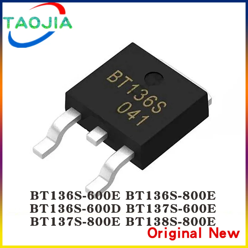 10Pcs BT136S BT136S-600E BT136S-800E TO-252 BT136S-600D BT137S-600E BT137S BT137S-800E BT138S-800E BT138S 12A 800V TO252