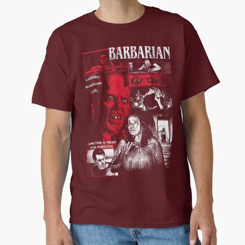 Barbarian Movie Horror 80s Sacry halloween gift t shirt for men Large size Tops S-6XL 100% cotton worn printed Clothes