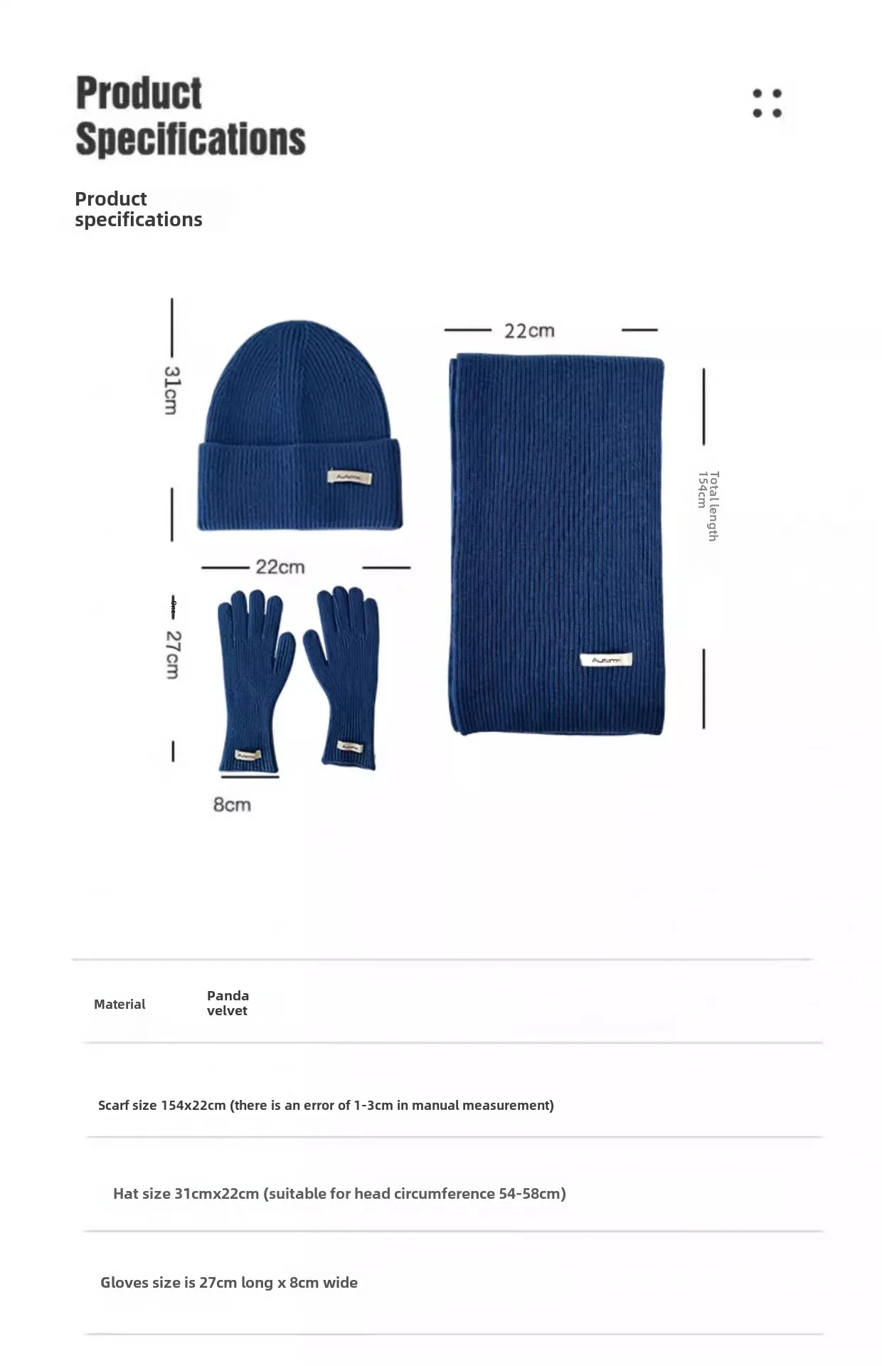Winter Warm Knitted Hat Scarf Gloves Women's Windproof Adult Three-piece Set Scarves Solid Color Fashion Korean Hats for Women