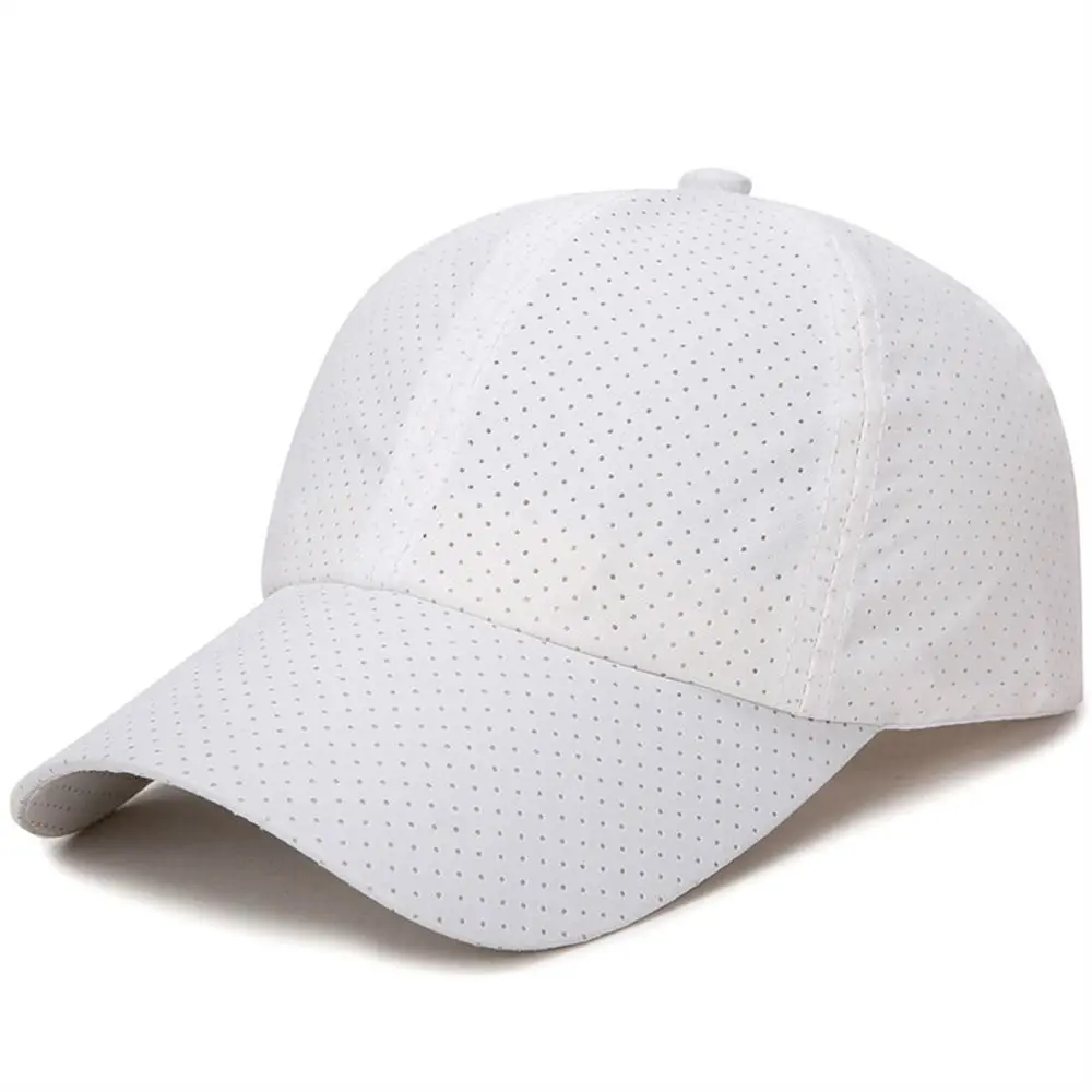 Berretto da baseball ad asciugatura rapida da donna per uomo Cappello da esterno regolabile in rete sottile Snapback Protezione UV Cappellini sportivi Golf Tennis