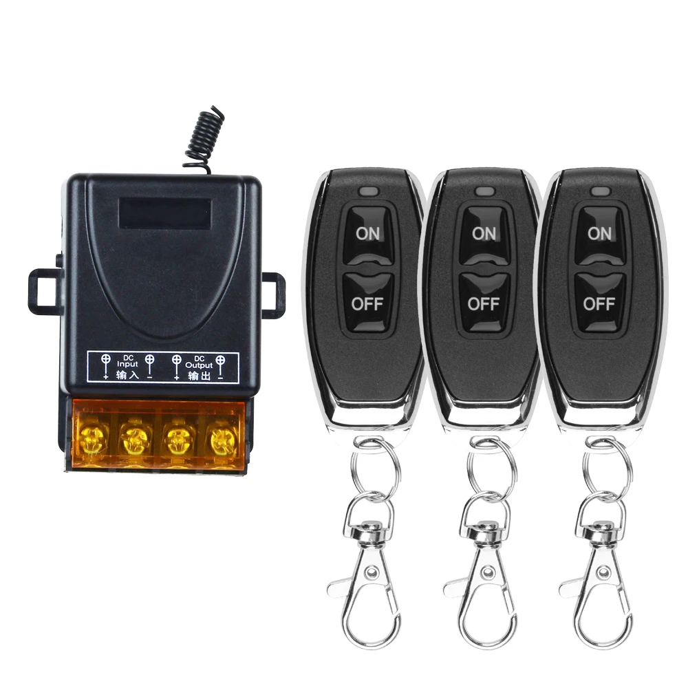 Interruptor de Controle Remoto Sem Fio RF 433Mhz AC 110V 220V, Receptor de Relé e Transmissor RF 433 Mhz com 2 Botões