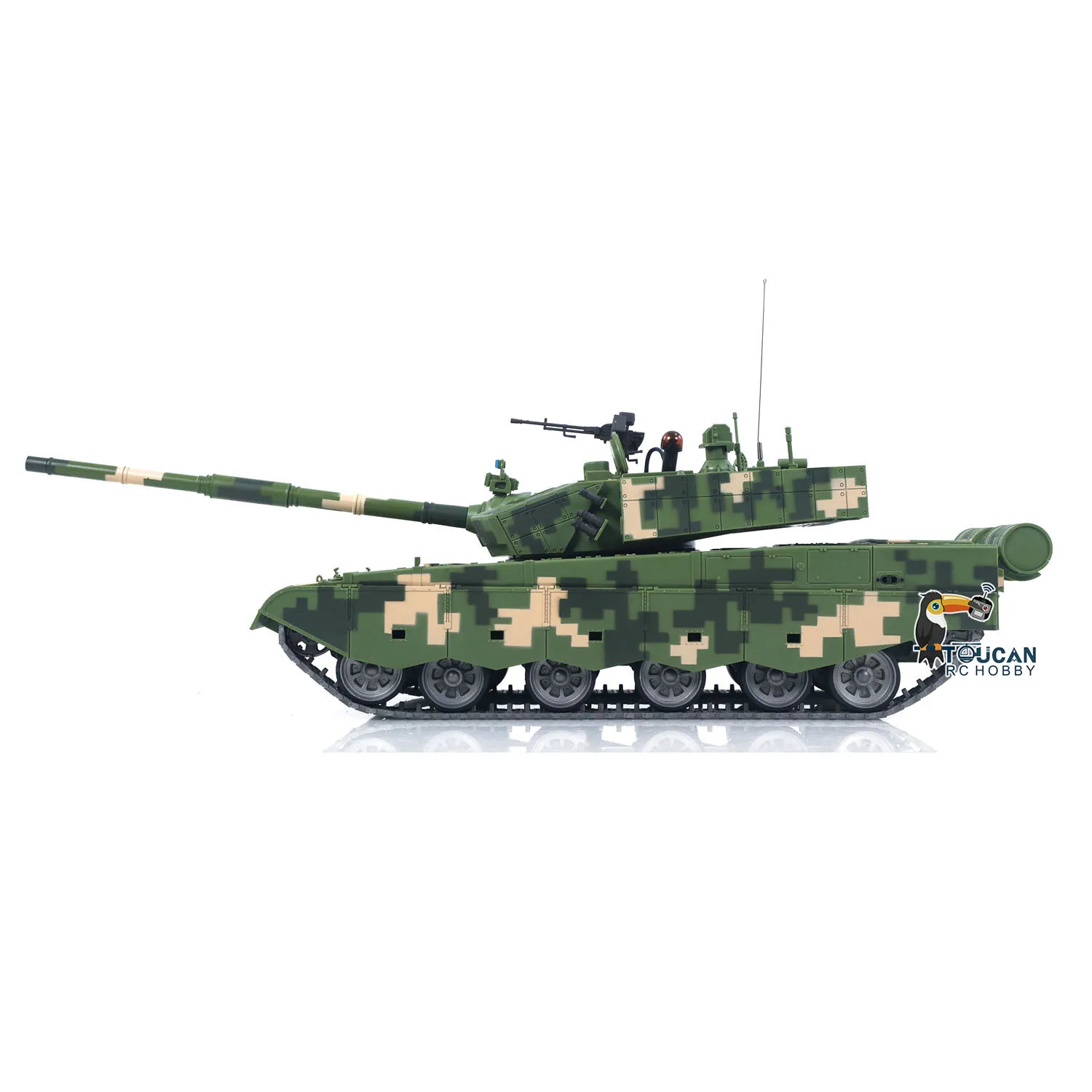 Heng Long 3899A 1/16 Carro armato da battaglia principale radiocomandato RC Modello militare Combattimento a infrarossi Fumatori Tracce metalliche Idler Ruote da strada