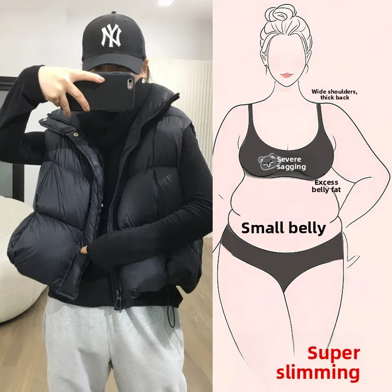 

Свободный повседневный теплый универсальный короткий хлопковый жилет для женщин, верхняя одежда больших размеров, модный осенне-зимний новый стиль для города