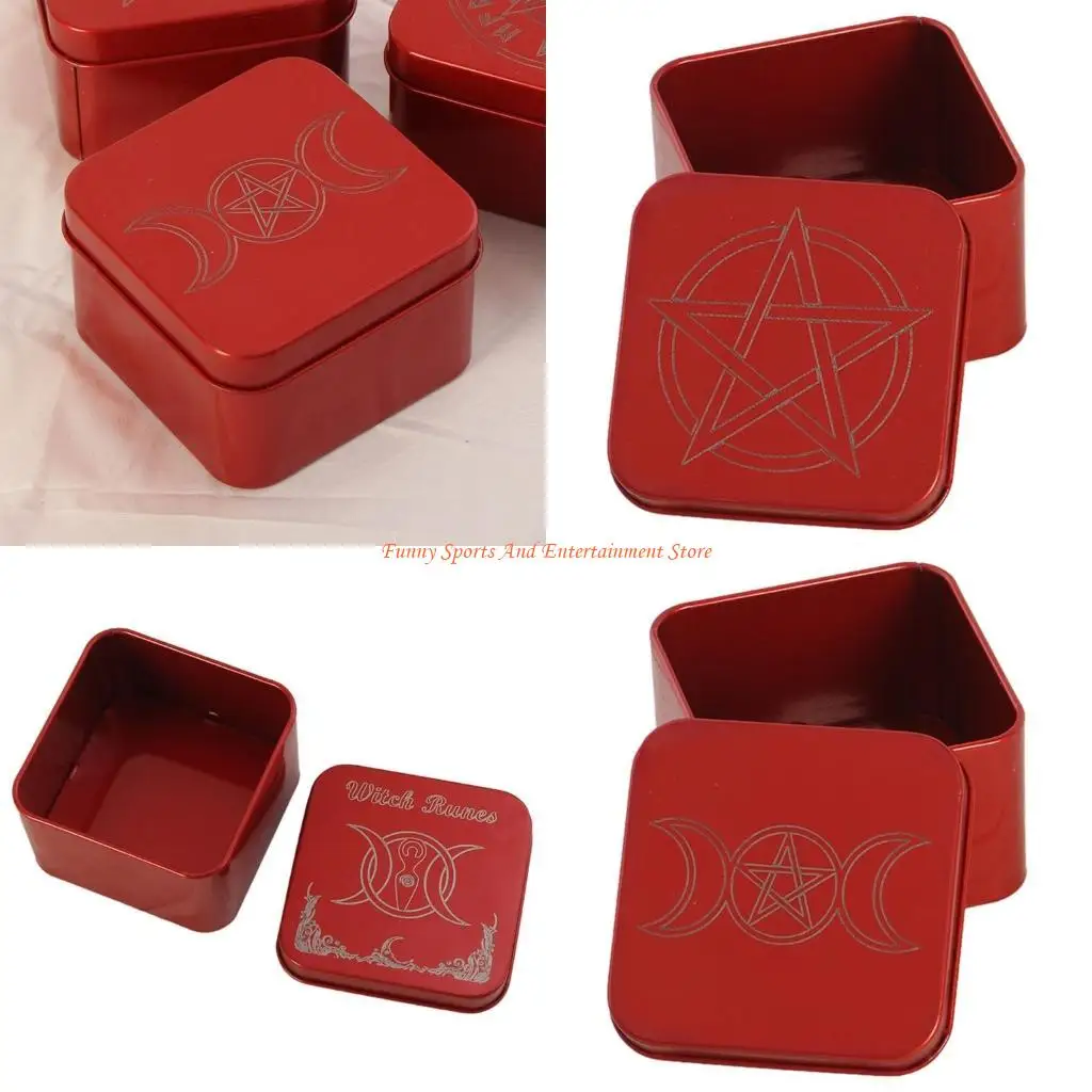 

C4DE коробка для хранения карт Таро портативный контейнер для хранения карт астрология безделушки коробка-органайзер железный