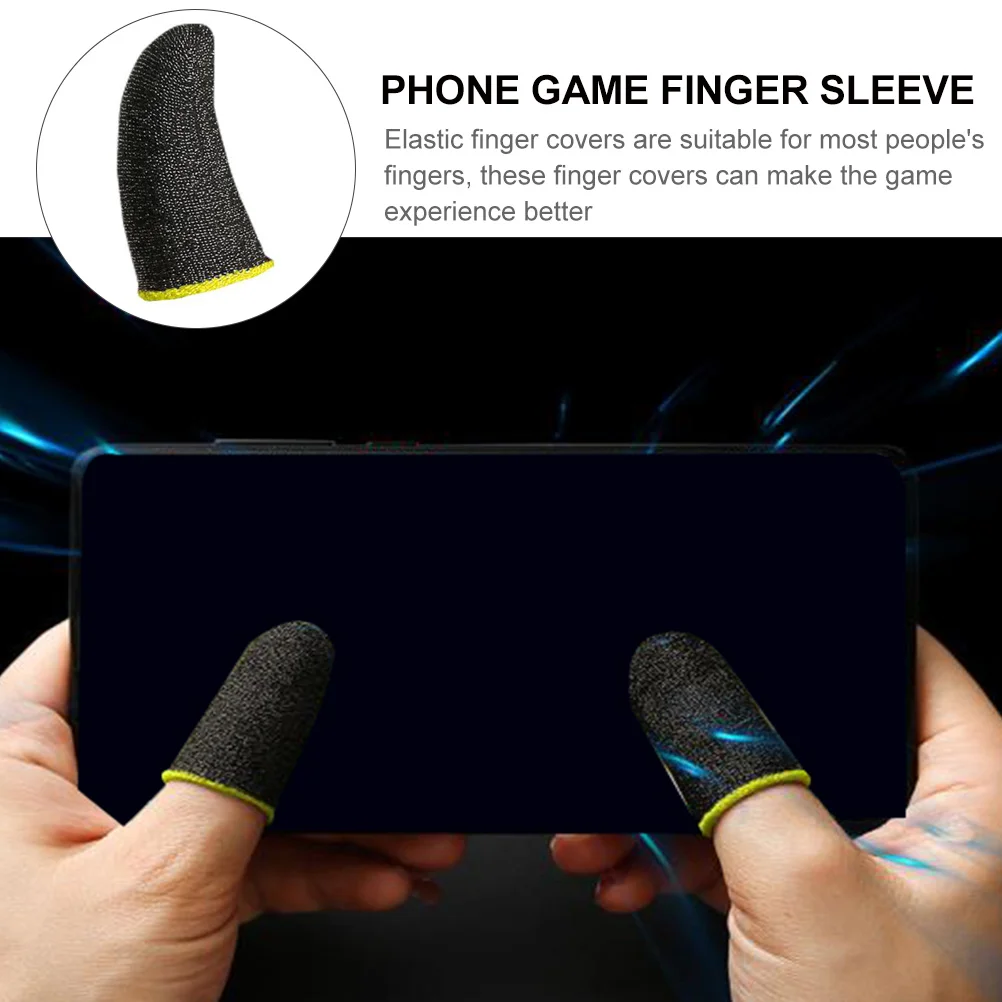 

10Pcs Anti-Sweat Gaming Finger Covers Lightweight Full Compatibility Touch Screen Game Finger Sleeve Game Thumb Sleeve