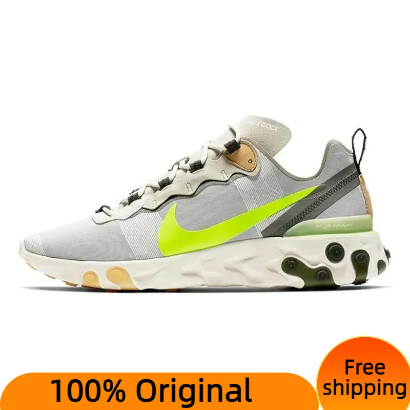 Nike React Element 55 Spruce Volt Sneakers shoes BQ6166-009 With Original Box