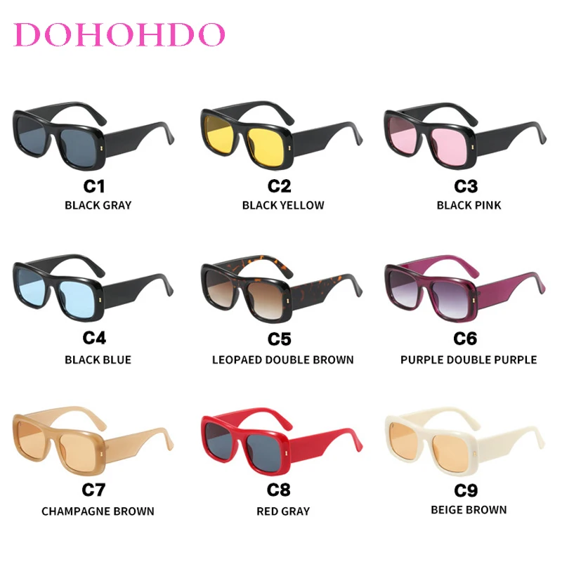 خمر المتضخم مربع إطار سميك المرأة النظارات الشمسية مصمم العلامة التجارية مكبرة رجالي القيادة السفر فاسق يندبروف نظارات UV400