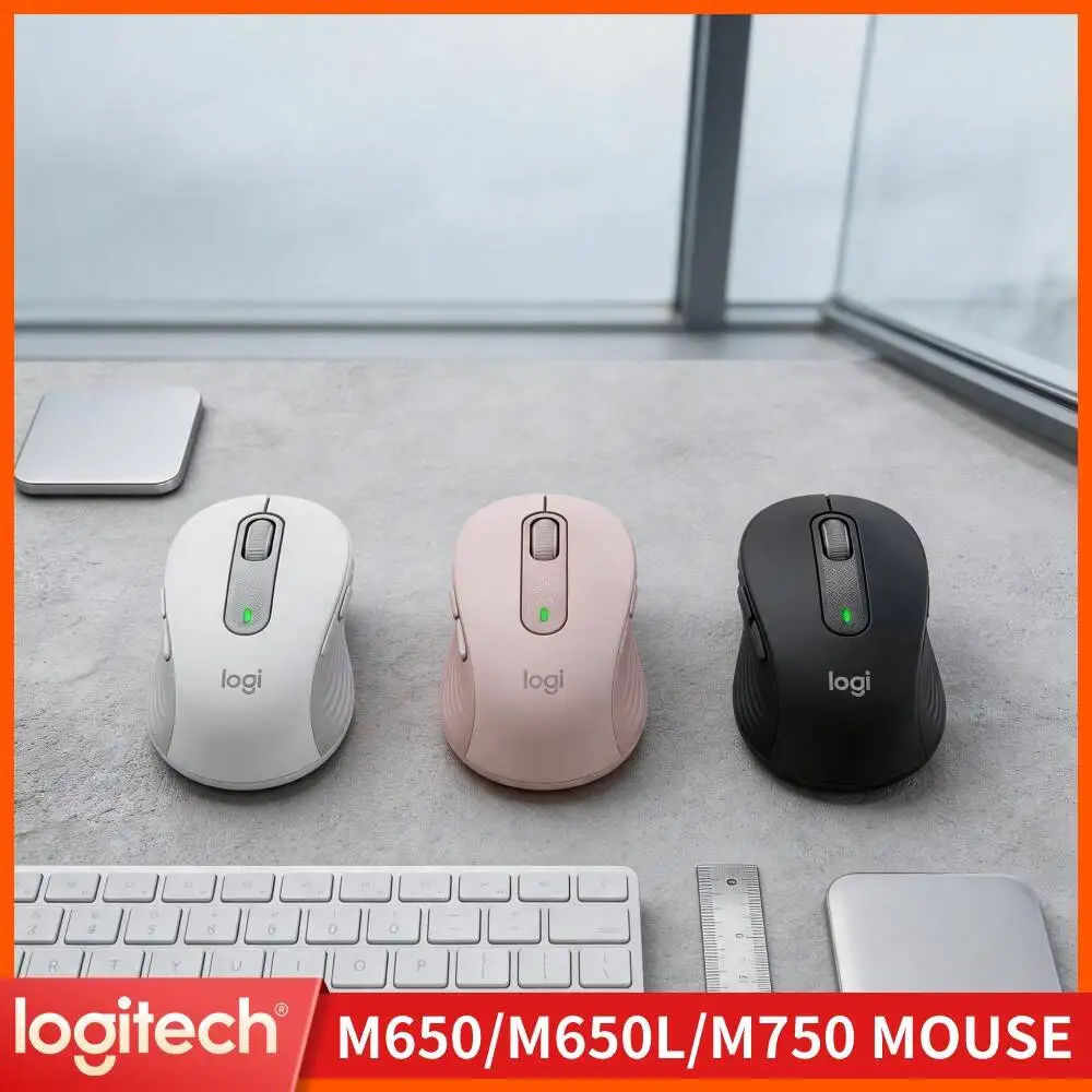 Logitech M650/M650L Wireless Mouse - 5 Programmable Buttons, 400-4000 DPI, Rubber Side Grips, 24-Month Battery