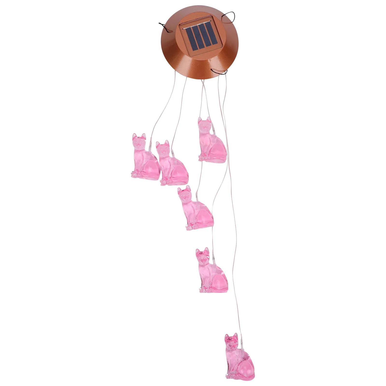 

Stylish Solar Wind Chime Light Durable Plastic Living Room Garden Decor No Wire Easy Install Creative Gift Wind Bell Lamp