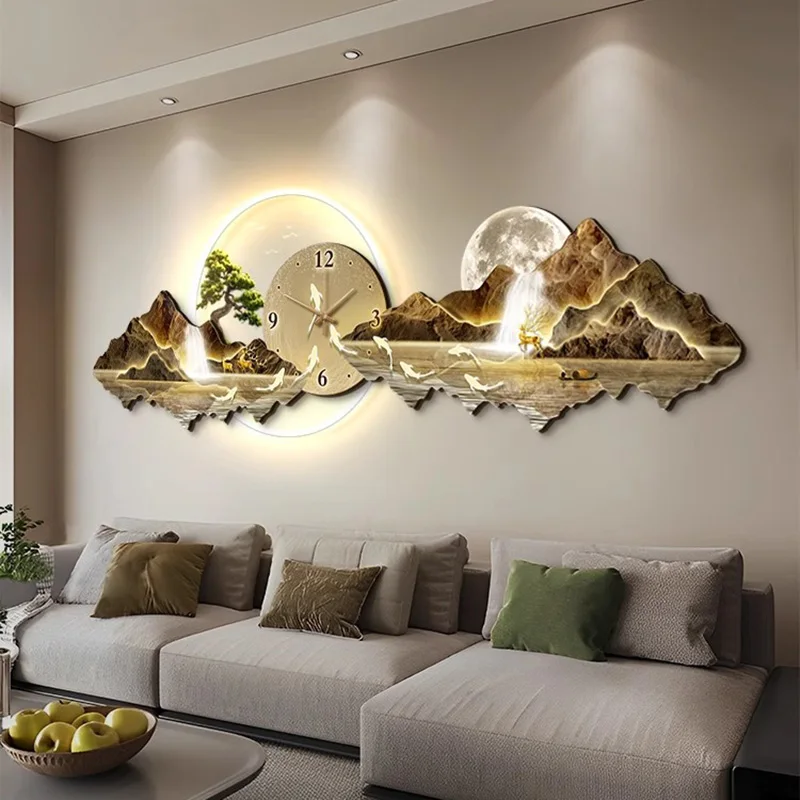 

Art Mural Wall Clocks Living Room Digital Luxury Interior Minimalist Wall Watch Nordic Creative Reloj Pared Home Decoration