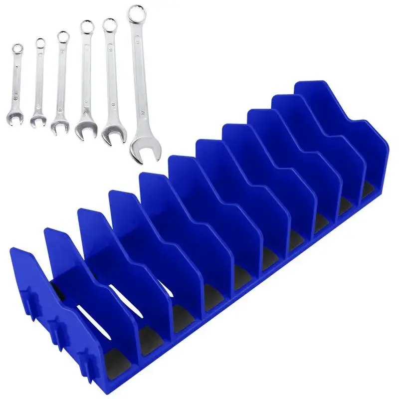 With 10 Slots Wrench Organizer for Garage and Workshop 1pcs Plier Storage Rack Anti Slip Detachable Pliers Cutter Storage Rack