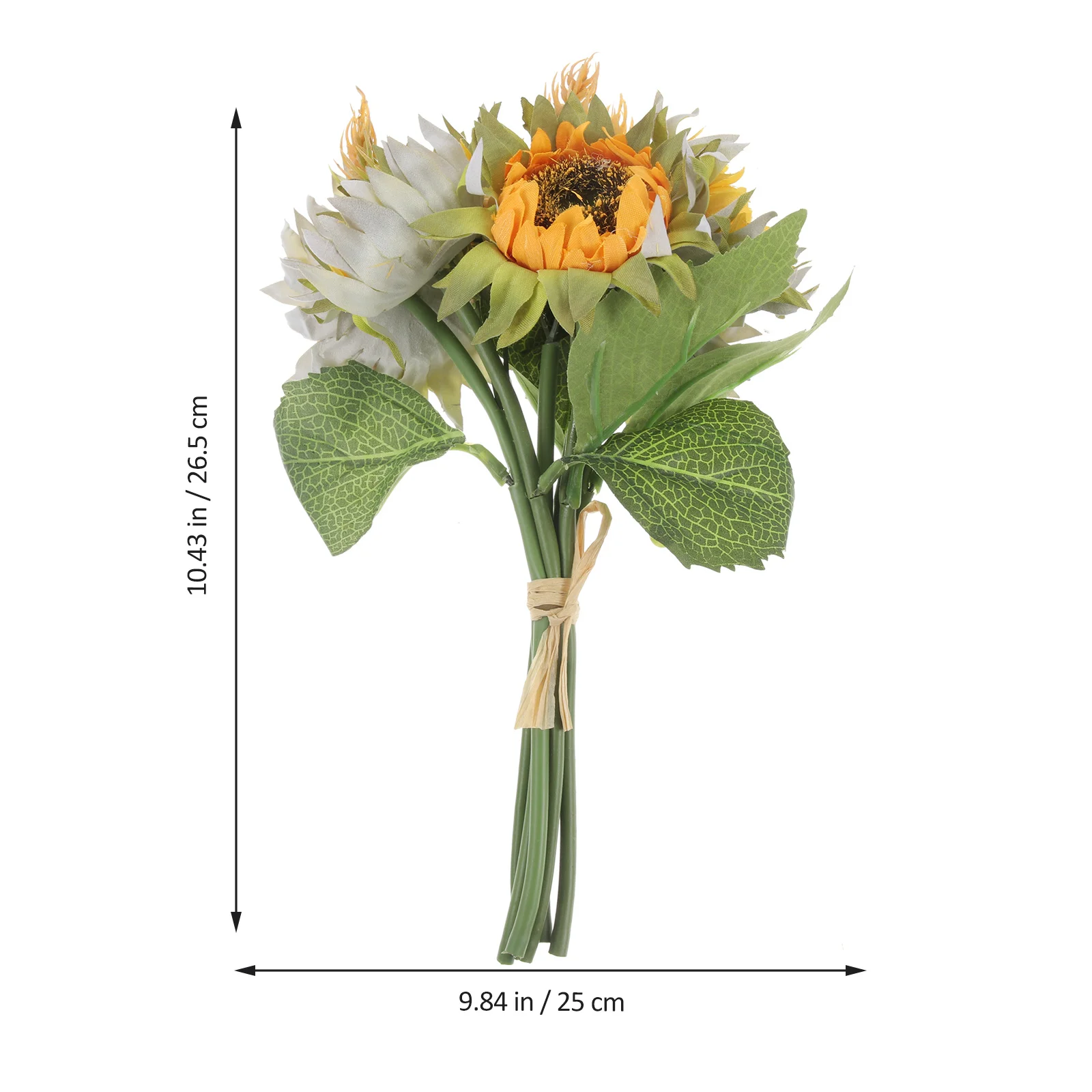 

Golden Simulation Sunflower Floral Arrangement Home Office Decor Idyllic Photography Props Vibrant Atmosphere Cloth Sunflower