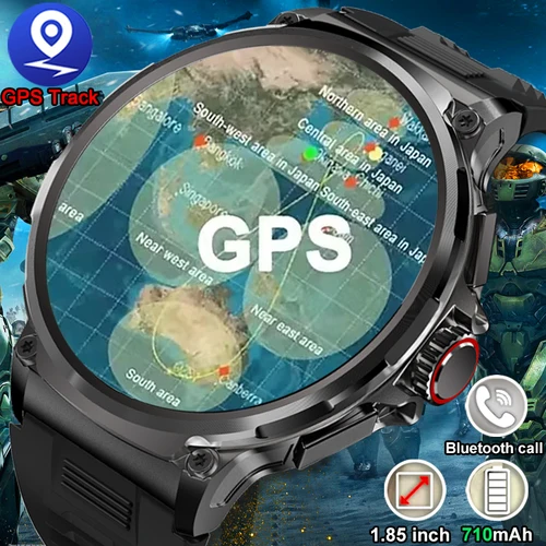 화웨이 샤오미 남성용 GPS 트랙 스마트 워치, 1.85 인치 울트라 HD AMOLED 스크린, 710 Mah 배터리, 블루투스 통화 스마트워치, 2024 신제품 