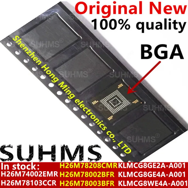 

(1piece)New H26M74002EMR H26M78103CCR H26M78208CMR H26M78002BFR H26M78003BFR KLMCG8GE2A-A001 KLMCG8GE4A-A001 KLMCG8WE4A-A001 BGA