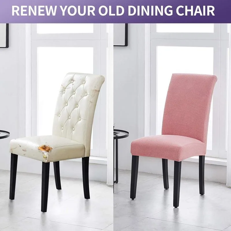 Chair Covers for Dining Room Set of 6 Dining Chair Slipcovers Stretch Seat Protector Washable Parsons