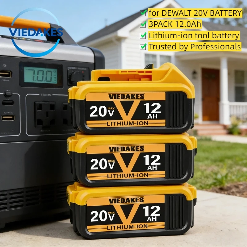 

Original New 20V 12AH For Dewalt Power Tool Battery, For Dewalt 20V battery DCB206 DCB205 DCB200 DCF887 DCG405 DCD791 DCF922