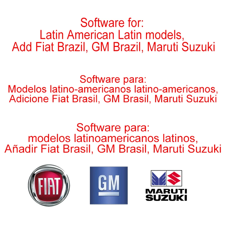 

AUTEL KM100 MK808S MK808K-BT OTOFIX D1 LITE Brazil Latin American models Software Add Fiat Brazil, GM Brazil, Maruti Suzuki