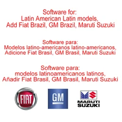 AUTEL KM100 MK808S MK808K-BT OTOFIX D1 LITE Brazil Latin American models Software Add Fiat Brazil, GM Brazil, Maruti Suzuki