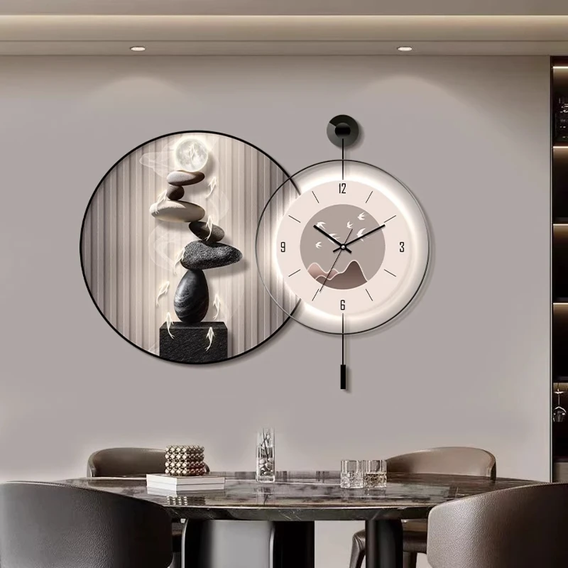 

Modern LED Wall Clock Living Room Creativity Corridor Wall Decor Mute Digital Clock Large Abstract Hanging Painting Wall Watch