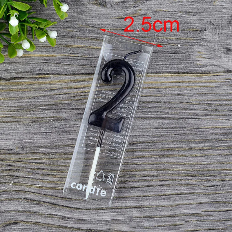 1 PC Cake Candles Black Number 0-9 Birthday Candles Festive Party Decor Birthday Party Cake Decoration Number Candles