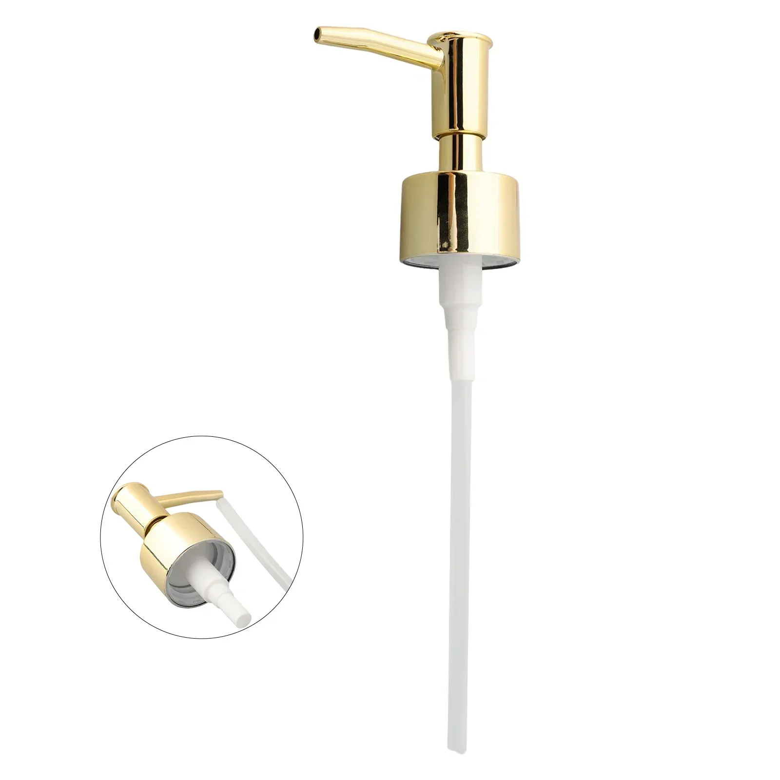 Electroplating Nozzle Lotion Bottle Pump Head Plastic Pump Head Bathroom Tools Bottle Accessories Replacement Pump Head