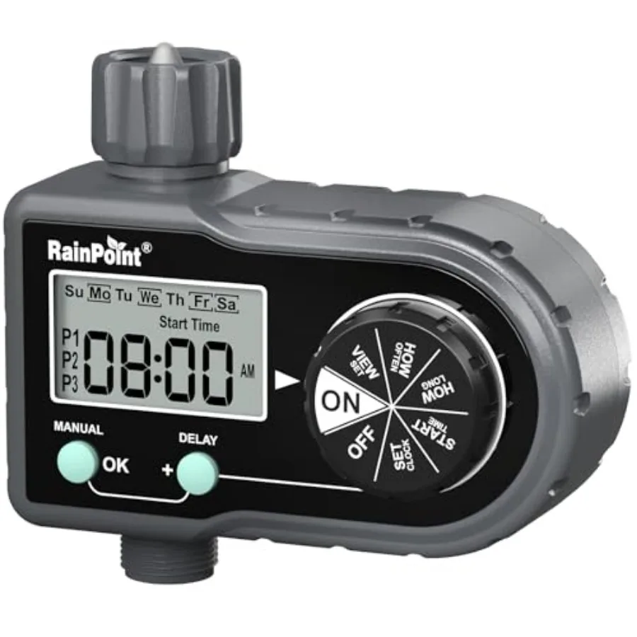 

Sprinkler Timer Hose Timer with 3 Individual Programs Water Timer for Garden Hose Faucet Programmable Automatic/Manual Irrigati