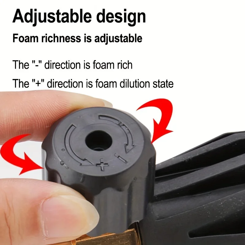 High pressure snowflake foam spray gun 1L large capacity 1/4 quick connect adjustable spray angle high pressure cleaning tool