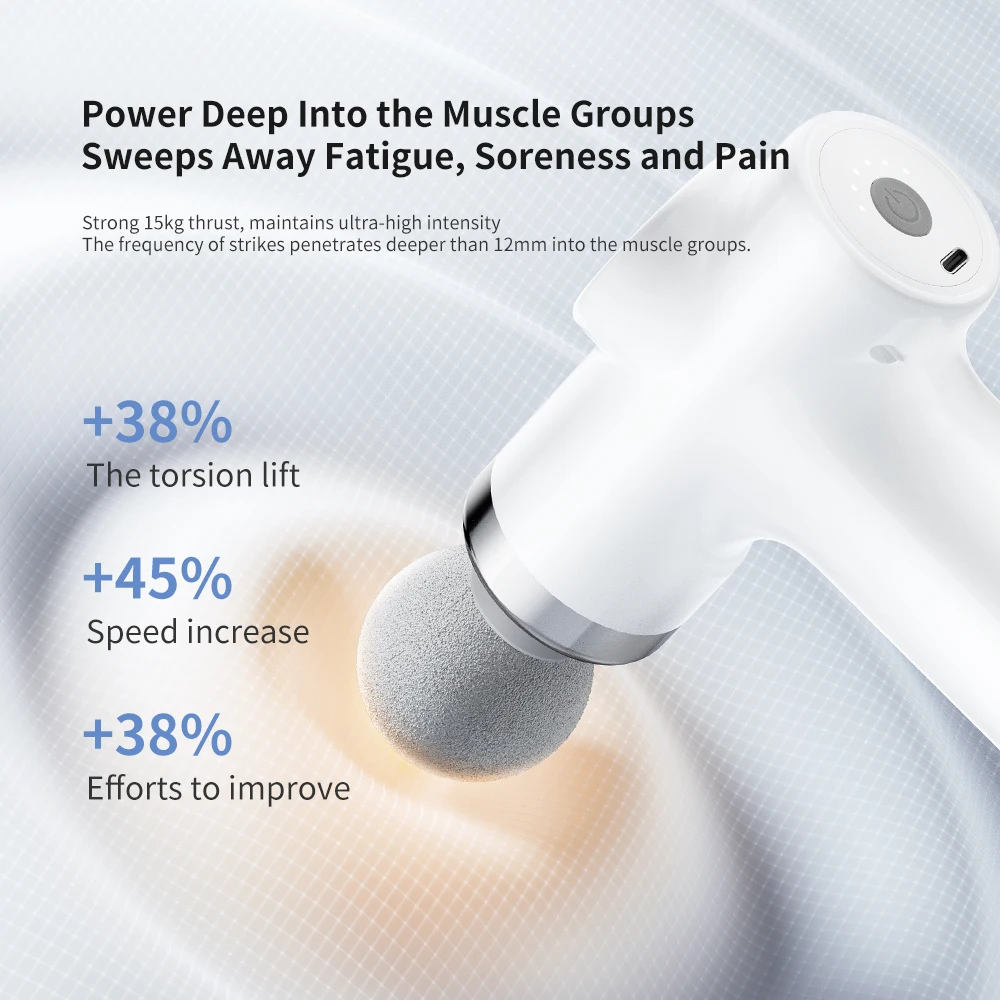 Fasciaal massagepistool Elektrisch percussiepistool Massager Lichaam Nek Rug Deep Tissue Spierontspanning Fitnesshulpmiddel voor schouder