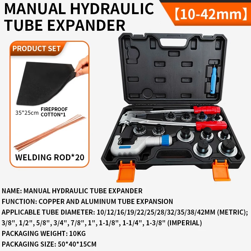 

Hydraulic Expanding Tool Kit, Hydraulic Expander, HVAC, Copper Tubing, Copper Tube Expanding Tool, 3/8 "to 1-3/8"