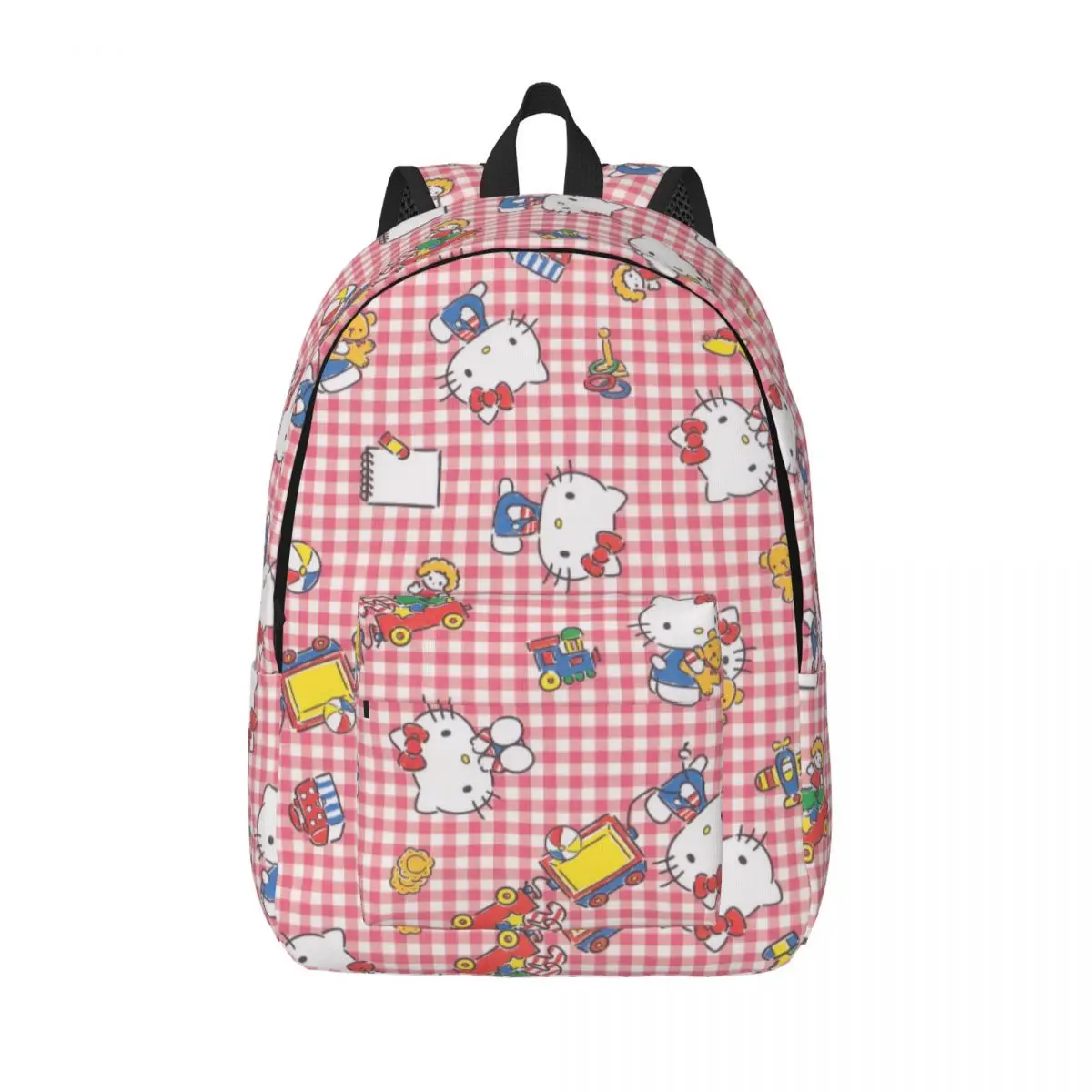

Kuromi Hello Kitty повседневный рюкзак с карманом для средней школы, деловой рюкзак для мужчин и женщин, холщовые сумки для ноутбука и компьютера