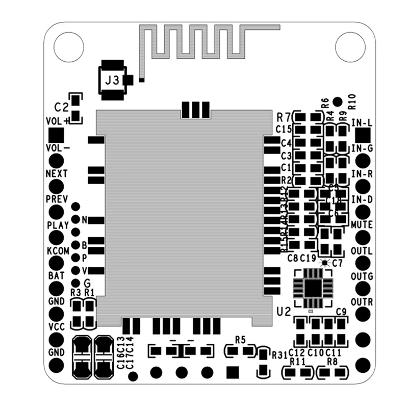 Entrada de áudio APTXHD Line-In Perdedor HiFi Receiver Board, Módulo QCC3031, Bluetooth 5.0, BT Headset, Não DC 3.3-4.2V