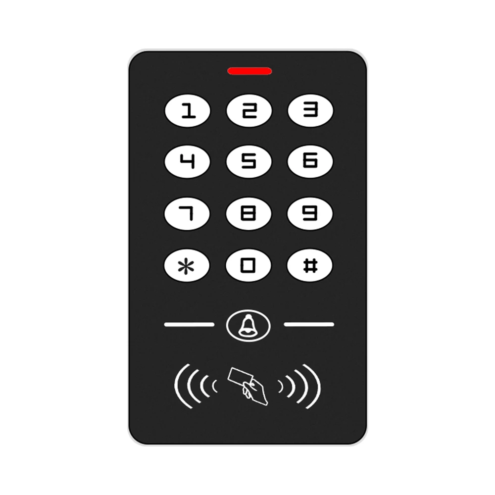 125KHz Standalone Access Control Keypad RFID Keyboard System Waterproof Cover Outdoor Controller EM Card Reader 10pcs Keyfobs