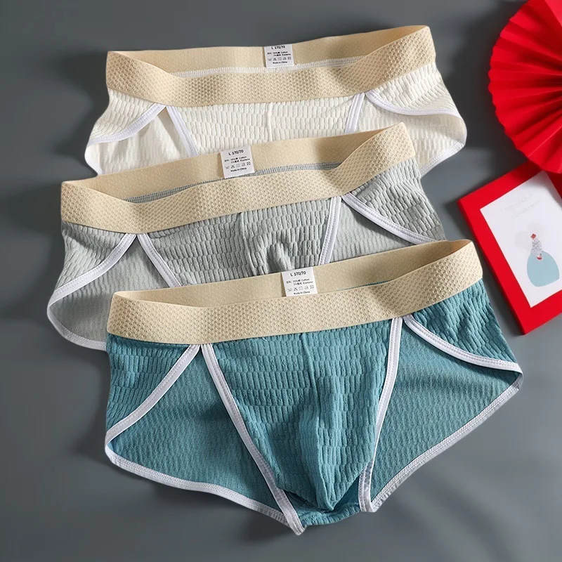 

Men's Briefs Underwear High Fork String Homme Cotton Moisture-Absorbing Breathable Underpants Sexy Underpants Bikini Panties