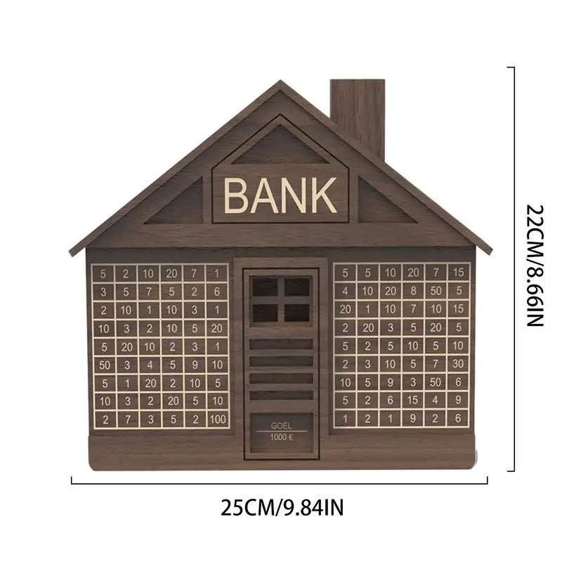 Wood Money Box For Cash House Savings Money Box 1000 Or 2000 Euros Adult Money Counting Bank With Marker Pen Money Bank House