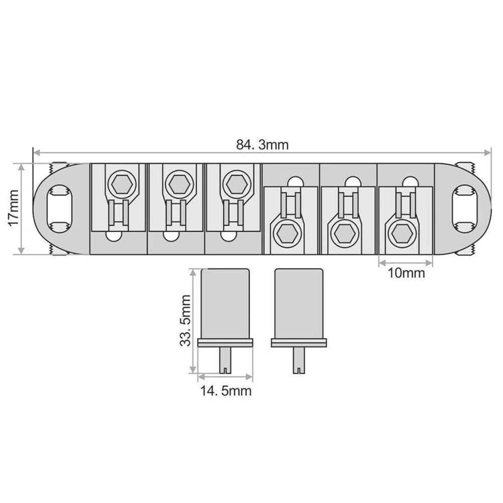 Puente de sillín de rodillo, pieza trasera superior, puente de cuerda inferior, Compatible con guitarra eléctrica Lp, Sg, Les Paul, 1 Juego