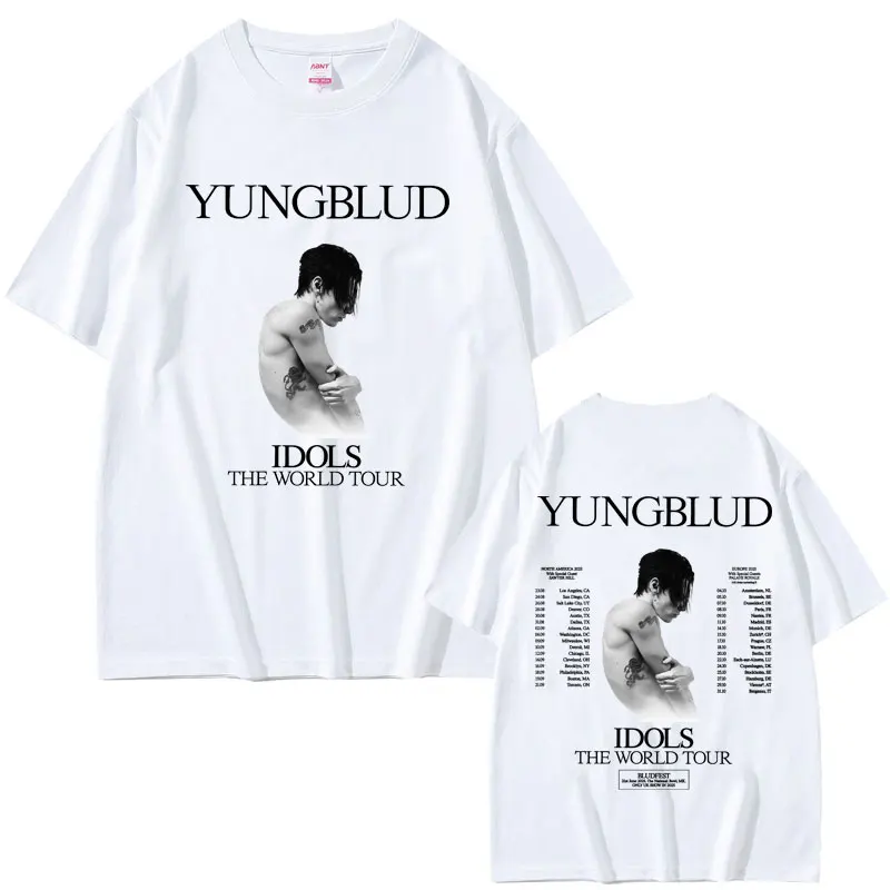 

Rock Singer YUNGBLUD IDOLS The World Tour 2025 T-shirt Men Women Casual Cotton Vintage Short Sleeve Tees Hip Hop Fashion T Shirt